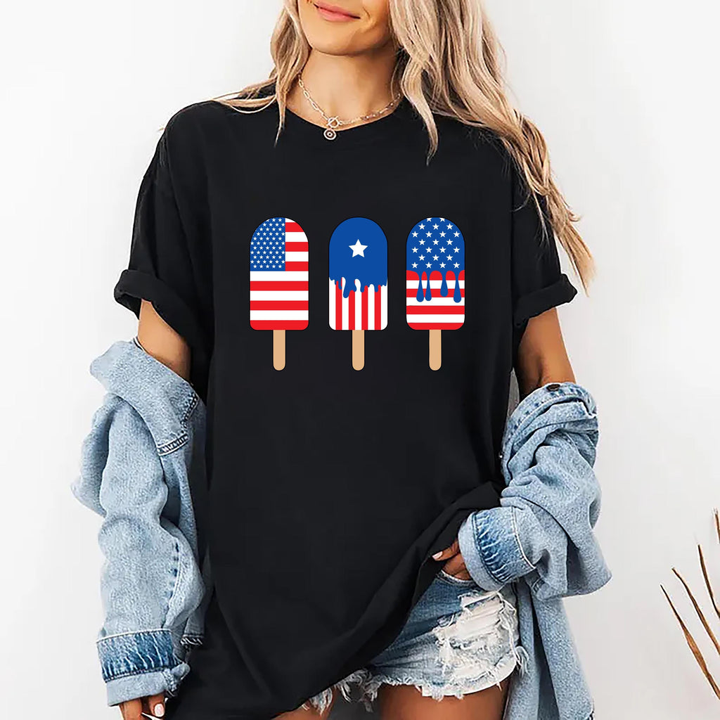 Patriotic Popsicle Short Sleeve T-Shirt
