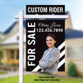 Custom Real Estate Aluminum Sign Panel & Rider - 18” X 24” Thick Sign With Holes for Hanging, for Sale, Open House, Realtor Sign