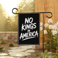 No Kings In America Garden Flag, 12x18 Inch Double Sided, Resist Hate Flag