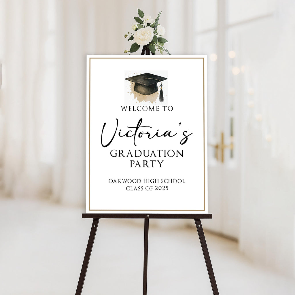 Custom Graduation Welcome Sign, Class of 2025 Party Decor, Personalized College Grad Sign, Foamcore PVC Acrylic Polystyrene Poster