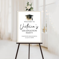 Custom Graduation Welcome Sign, Class of 2025 Party Decor, Personalized College Grad Sign, Foamcore PVC Acrylic Polystyrene Poster