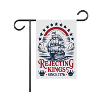 No Kings In America Garden Flag, 12x18 Inch Double Sided, Resist Hate Flag