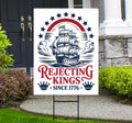 No Kings In America Yard Sign - Resist Hate Lawn Sign, Anti-Trump Sign
