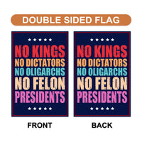 No Kings In America Garden Flag, 12x18 Inch Double Sided, Resist Hate Flag