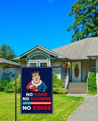 No Kings In America Garden Flag, 12x18 Inch Double Sided, Resist Hate Flag
