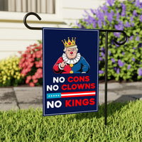 No Kings In America Garden Flag, 12x18 Inch Double Sided, Resist Hate Flag