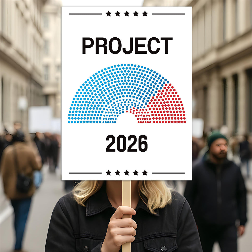 Project 2026 Protest Sign, Anti-Trump, No Kings In America, Political Activist Poster