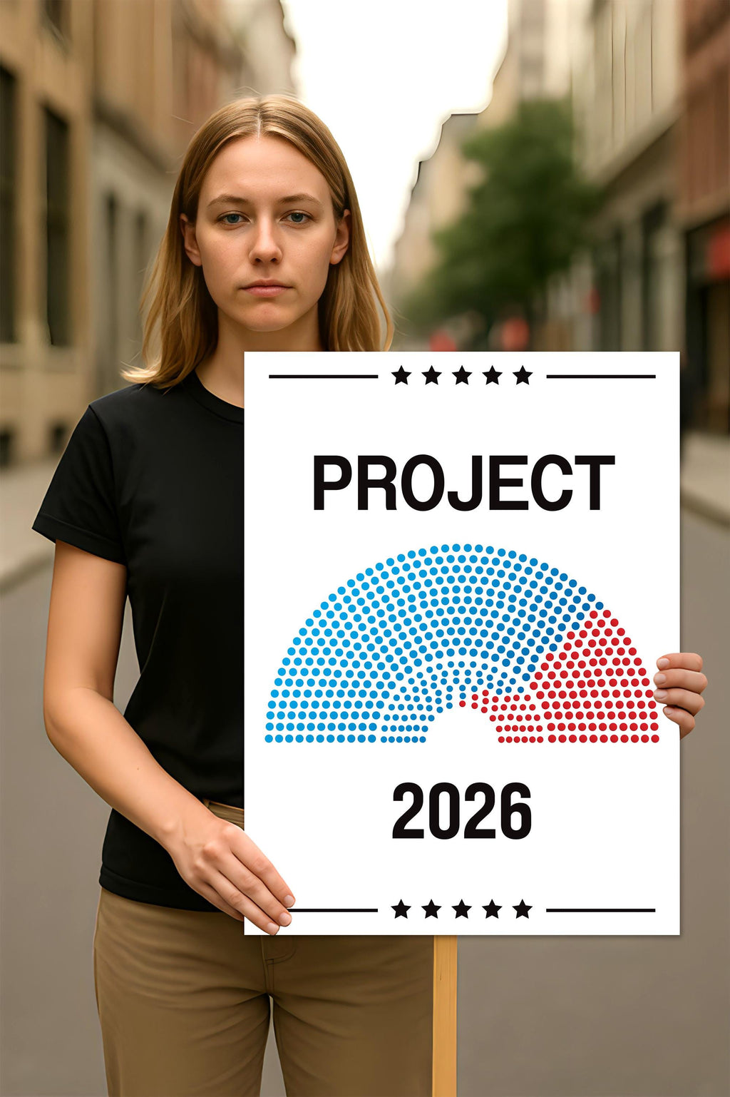 Project 2026 Protest Sign, Anti-Trump, No Kings In America, Political Activist Poster