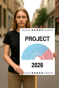 Project 2026 Protest Sign, Anti-Trump, No Kings In America, Political Activist Poster