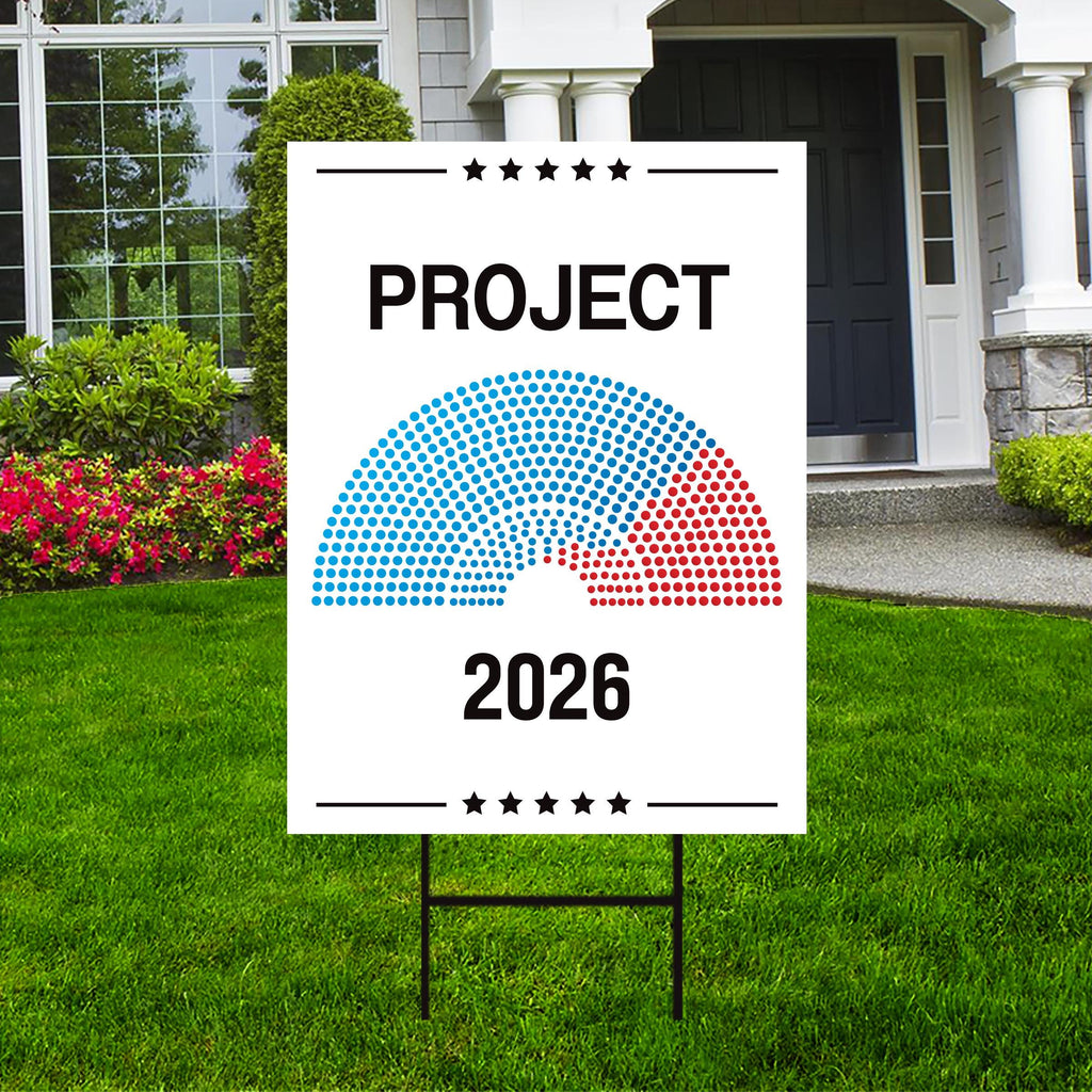 Project 2026 Protest Yard Sign - No Kings In America Lawn Sign, Anti-Trump, Resist Racism
