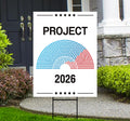 Project 2026 Protest Yard Sign - No Kings In America Lawn Sign, Anti-Trump, Resist Racism