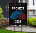 Project 2026 Protest Yard Sign - No Kings In America Lawn Sign, Anti-Trump, Resist Racism