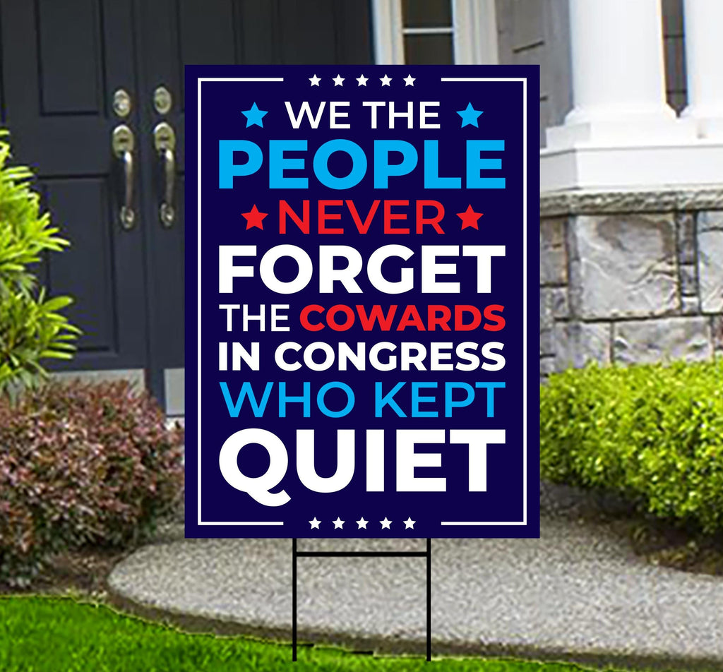 No Kings In America Yard Sign - Resist Hate Lawn Sign, Anti-Trump Sign