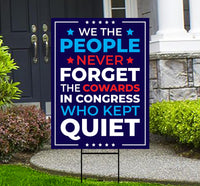 No Kings In America Yard Sign - Resist Hate Lawn Sign, Anti-Trump Sign
