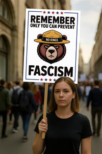 No Kings In America Protest Sign, Anti-Trump Resistance, Political Activist Poster
