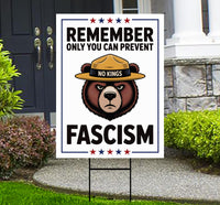 No Kings In America Yard Sign - Resist Hate Lawn Sign, Anti-Trump Sign, Resist Racism