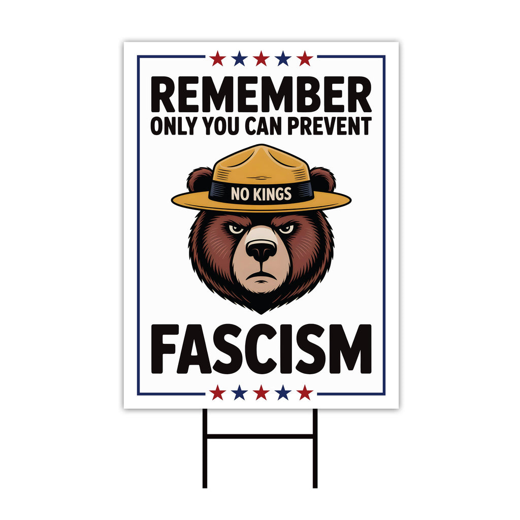 No Kings In America Yard Sign - Resist Hate Lawn Sign, Anti-Trump Sign, Resist Racism