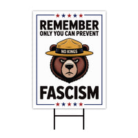 No Kings In America Yard Sign - Resist Hate Lawn Sign, Anti-Trump Sign, Resist Racism