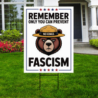 No Kings In America Yard Sign - Resist Hate Lawn Sign, Anti-Trump Sign, Resist Racism