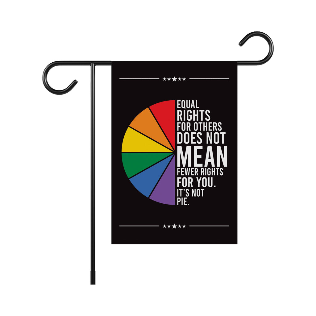 Equal Rights, No Kings In America Garden Flag, Double Sided, Resist Hate Flag