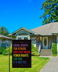 Equal Rights, No Kings In America Garden Flag, Double Sided, Resist Hate Flag