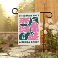 Immigrants Make America Great Land Garden Flag, Double Sided, Resist Hate Flag