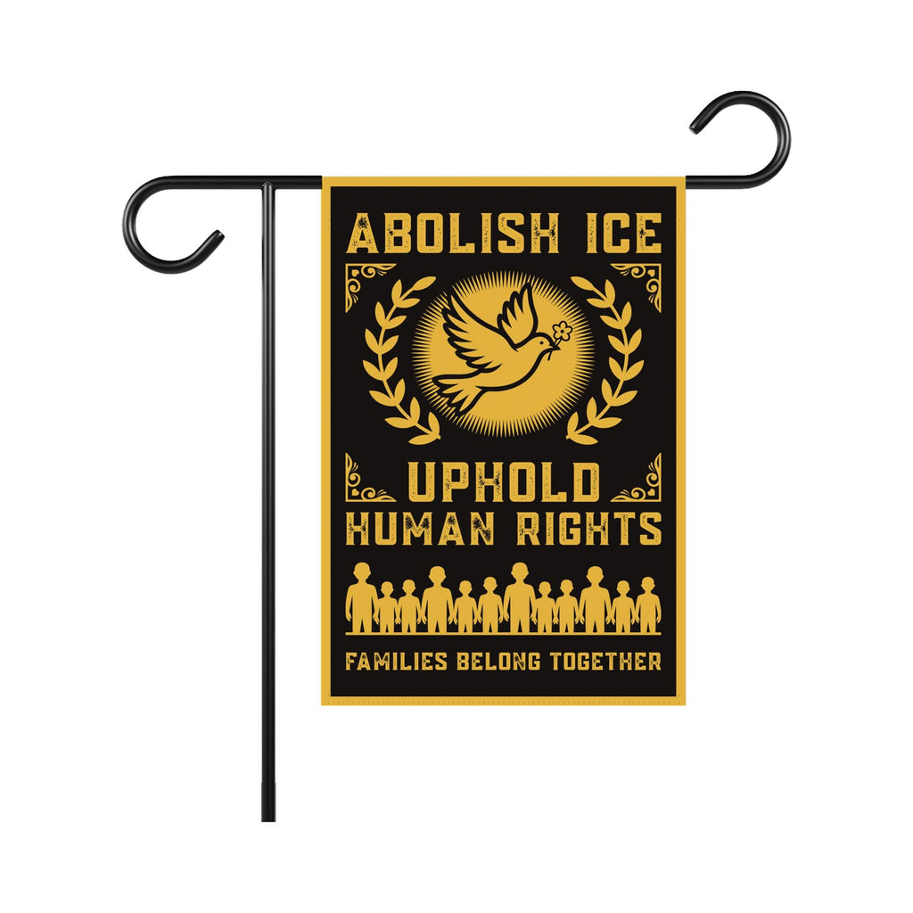 Abolish ICE Garden Flag, Double Sided, Keep the Immigrants, Deport the Racists Flag