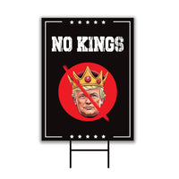 No Kings In America Yard Sign - Resist Hate Lawn Sign, Anti-Trump Sign, Resist Racism