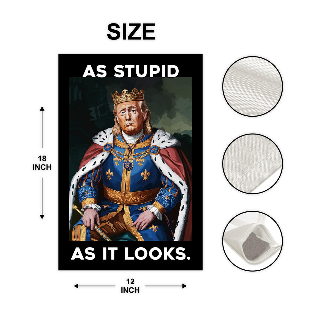 As Stupid As It Looks Garden Flag, 12x18 Inch Double Sided, Resist Hate Flag