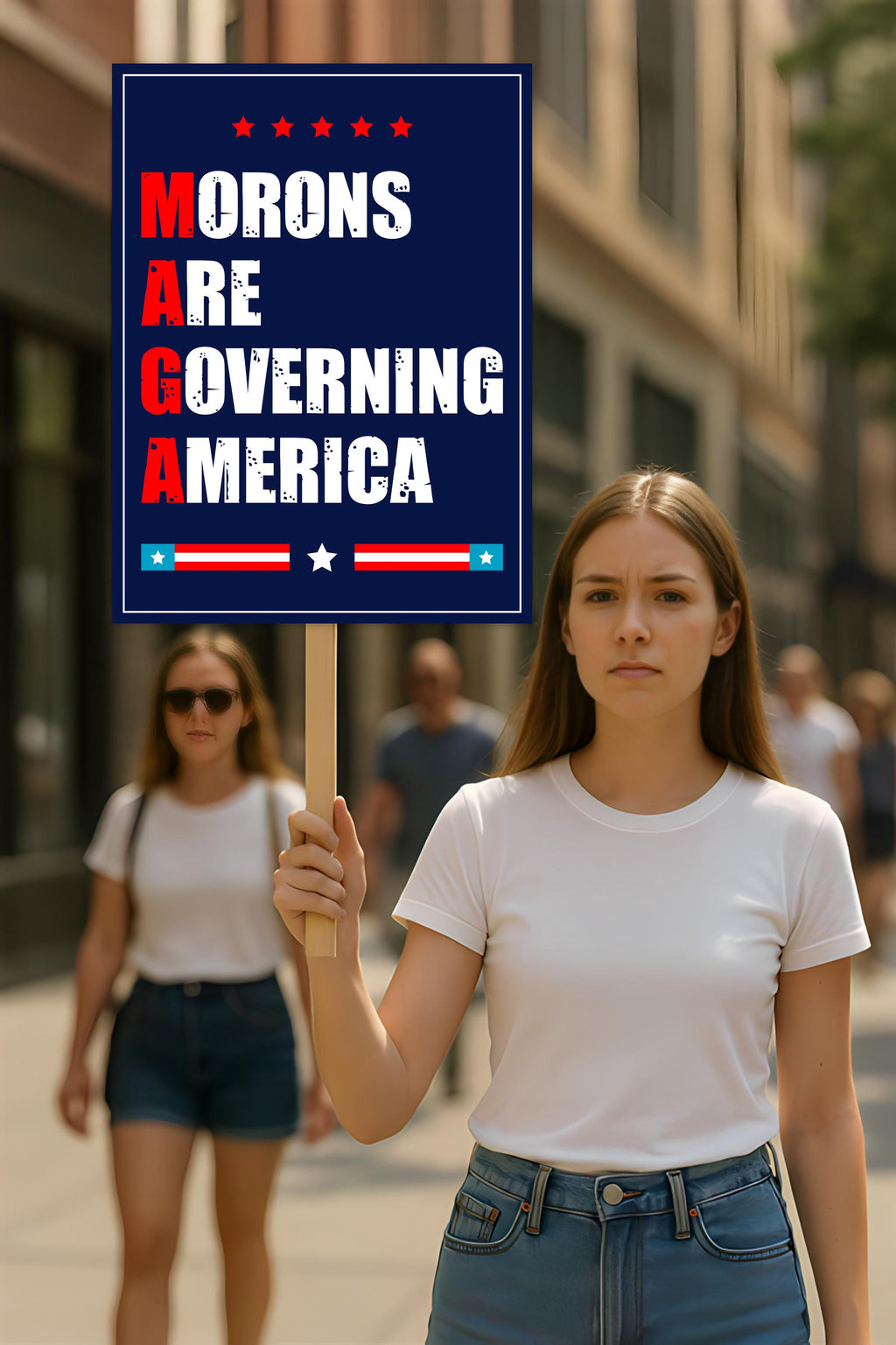 Morons Are Governing America Protest Sign, Anti-Trump Resistance, Political Activist Poster