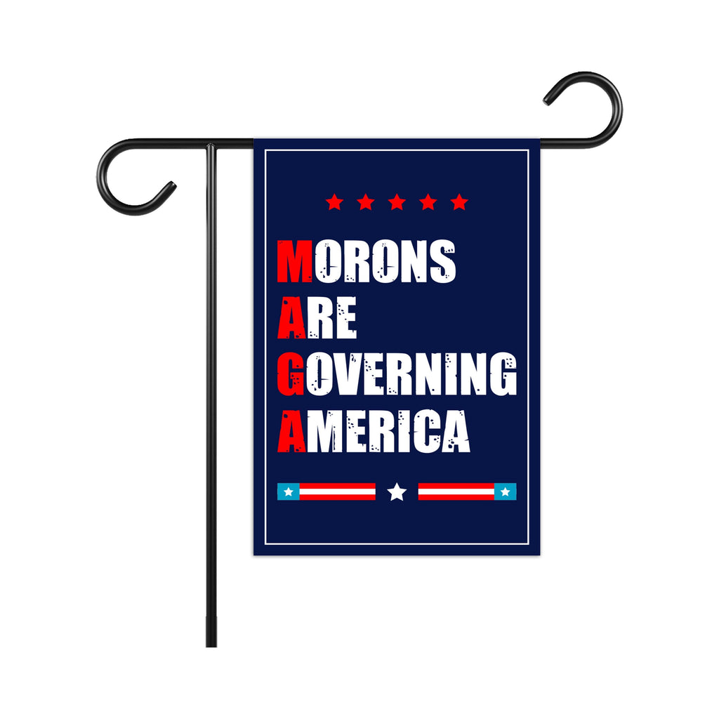 Morons Are Governing America Garden Flag, Double Sided, Resist Hate Flag, Anti-Trump Flag