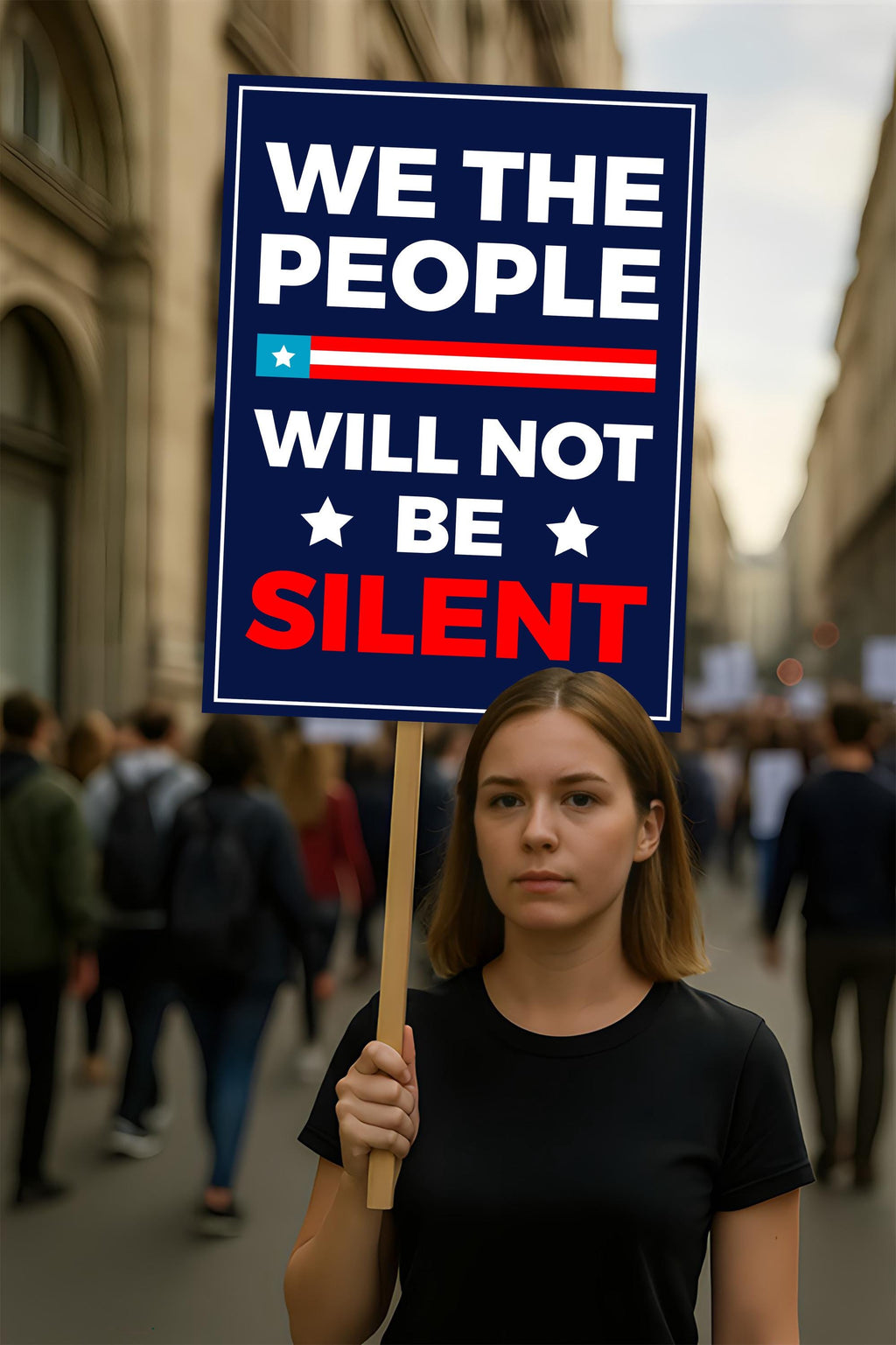 We the People Protest Sign, Anti-Trump Resistance, Political Activist Protest Poster