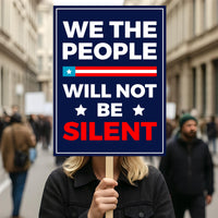 We the People Protest Sign, Anti-Trump Resistance, Political Activist Protest Poster
