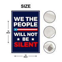 We the People Garden Flag, 12x18 Inch Double Sided, Resist Hate Flag
