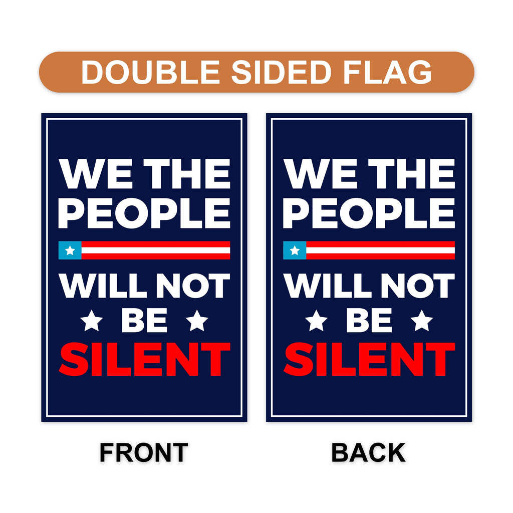 We the People Garden Flag, 12x18 Inch Double Sided, Resist Hate Flag