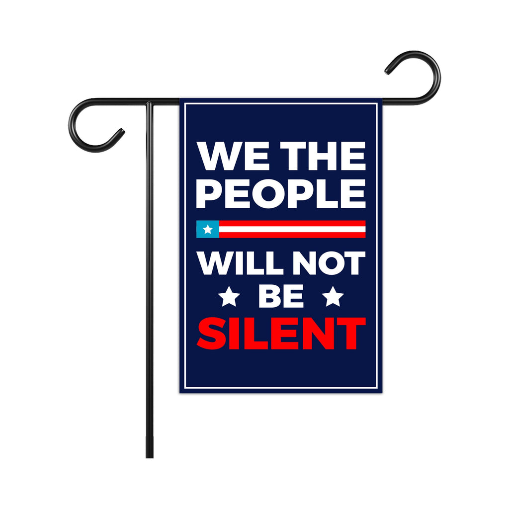 We the People Garden Flag, 12x18 Inch Double Sided, Resist Hate Flag