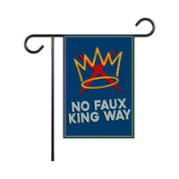 No Kings In America Garden Flag, 12x18 Inch Double Sided, No Faux King Way Flag, Anti-Trump Flag, Resist Racism Flag, Resist Fascism Flag