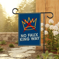 No Kings In America Garden Flag, 12x18 Inch Double Sided, No Faux King Way Flag, Anti-Trump Flag, Resist Racism Flag, Resist Fascism Flag