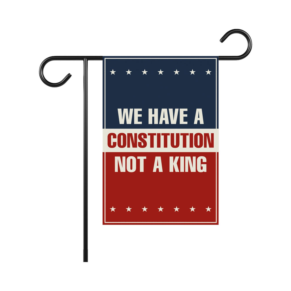No Kings In America Garden Flag, 12x18 Inch Double Sided, Resist Hate Flag, Anti-Trump Flag, Resist Racism Flag, Resist Fascism Flag