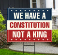 No Kings In America Yard Sign - Resist Hate Lawn Sign, Anti-Trump Sign, Resist Racism, Resist Fascism Yard Sign with Metal H-Stake