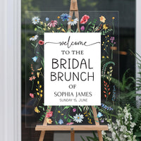 Custom Wildflowers Bridal Shower Sign, Floral Bridal Shower Acrylic Welcome Sign, Wildflowers Bridal Brunch Sign, Wild Flowers Bridal Decor