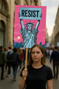 Resistance, No Kings In America Protest Sign, Anti-Trump