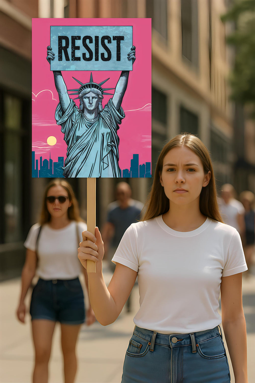 Resistance, No Kings In America Protest Sign, Anti-Trump