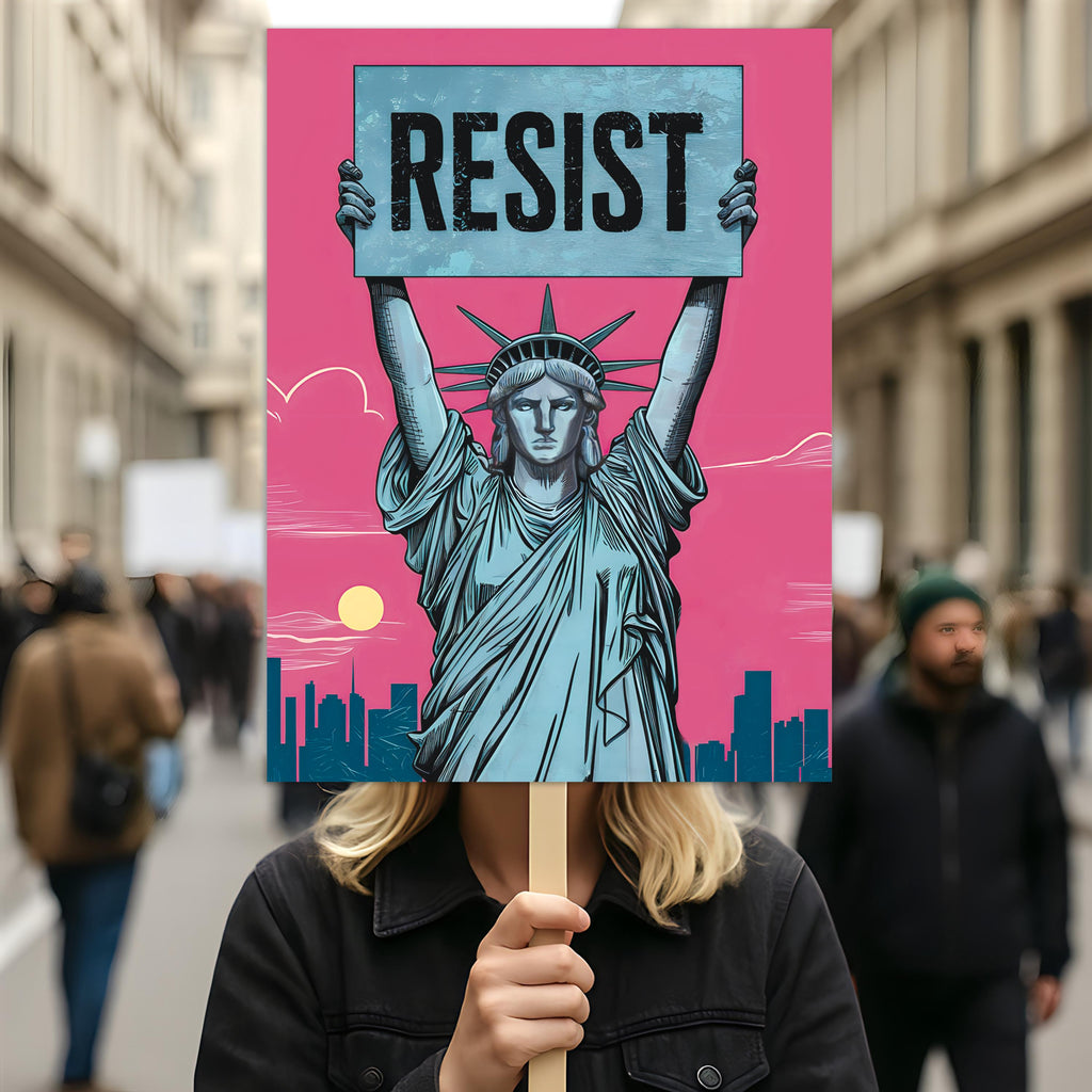 Resistance, No Kings In America Protest Sign, Anti-Trump