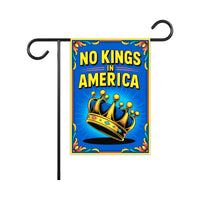 No Kings In America Garden Flag, 12x18 Inch Double Sided, Resist Hate Flag, Anti-Trump Flag, Resist Racism Flag, Resist Fascism Flag