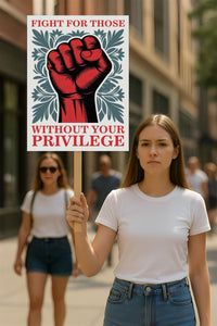 Fight For Those Without Your Privilege Protest Sign, Anti-Trump Resistance