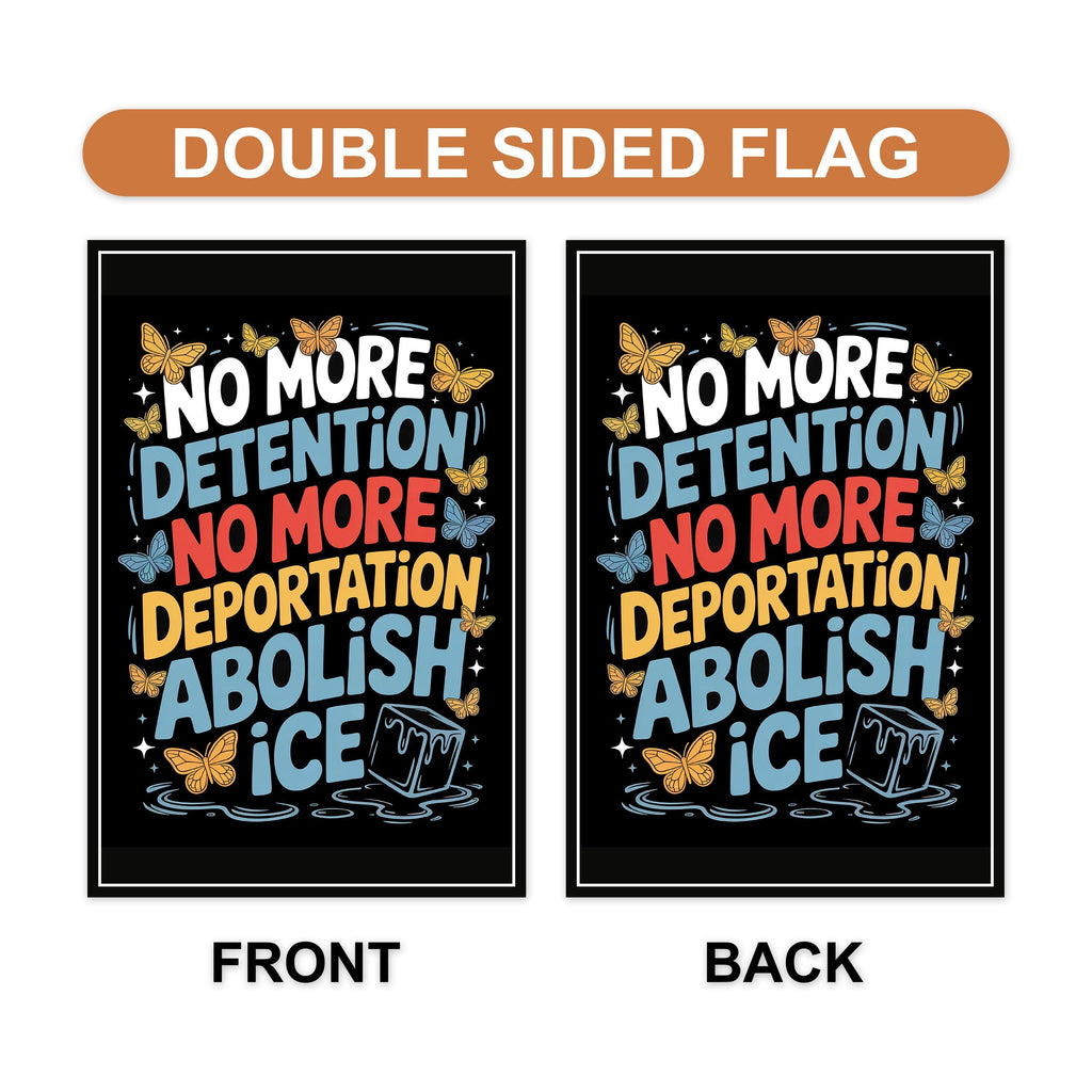 Abolish ICE Protest Garden Flag, 12x18 Inch Double Sided