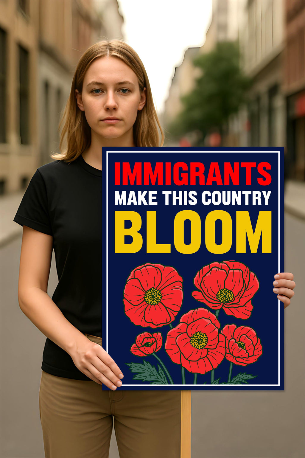 Immigrants Make This Country Bloom Protest Sign, Anti-Trump Resistance