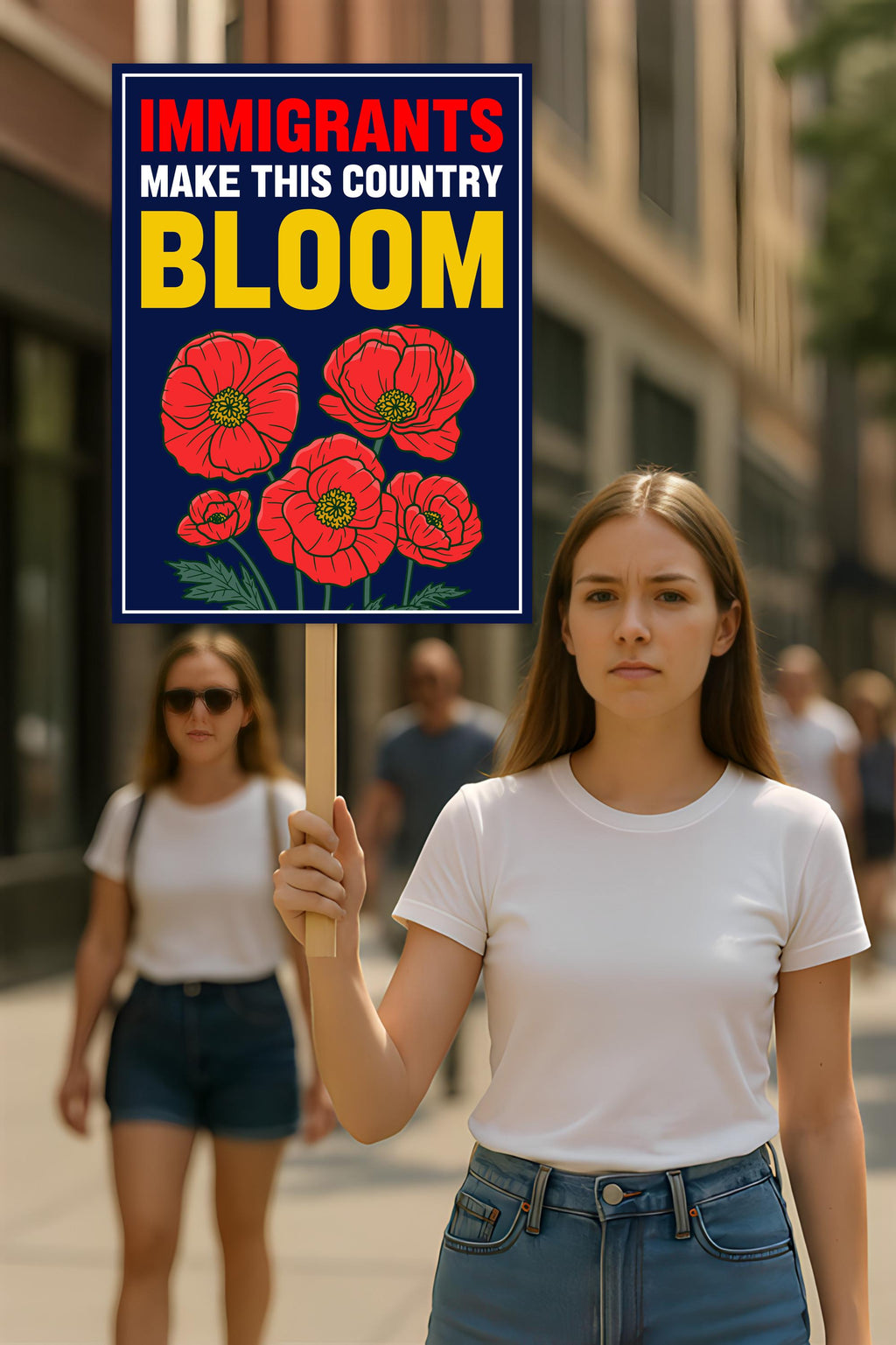 Immigrants Make This Country Bloom Protest Sign, Anti-Trump Resistance