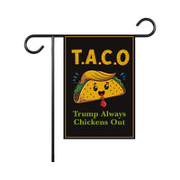 Let's Go Taco Trump Always Chickens Out Protest Garden Flag, Double Sided, Resist Hate, Anti-Trump, Resist Racism Flag, Resist Fascism Flag